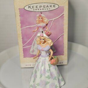 Rare Hallmark Springtime Barbie Ornament 1995 Easter Collection First in Series